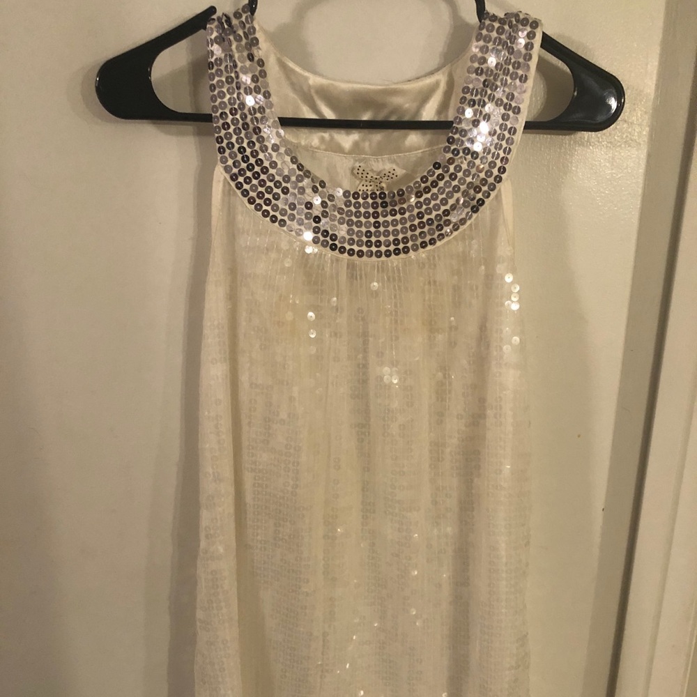 White sequin dress